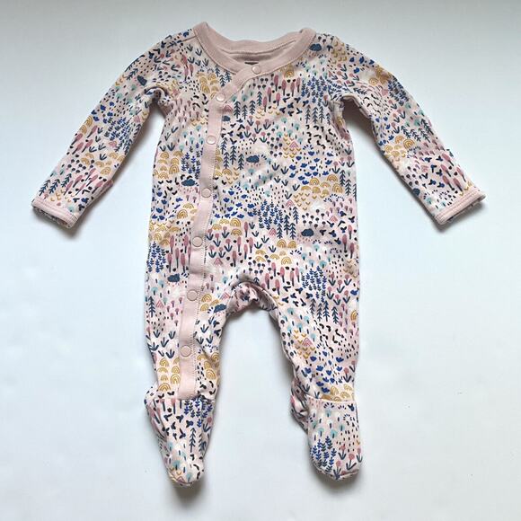 Tea Collection Pink Floral Sleeper - Picture 1 of 3